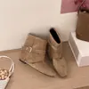 Nuevas botines de mujer 2026 con aumento de altura interior, estilo retro francés de otoño e invierno, diseño de caña alta, modernas y a la moda