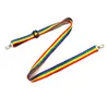 Lanyard para bolsa transversal Arco-íris que não desbota Corda para porta-moedas de silicone Alça de jogo Lanyard com transferência térmica