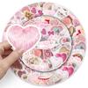 50 Calcomanías Love ins Wind Corazón de Niña Rosa Fresco Lindo Impermeable Decorativo Cuenta de Mano Taza de Té con Leche Calcomanías