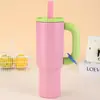 Taza de Hielo Portátil para Exteriores de Acero Inoxidable Dopamina 304, Termo de Gran Capacidad con Asa de Popote y Asa para Transportar