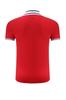 Grupo fábrica negocio publicidad polo camisa impresa bordado logo-suave cuentas color flor cuello rojo manga corta solapa