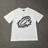 Camiseta de Verano Holgada Casual de Manga Corta con Estampado de Letras Graffiti Estilo High Street Americano para Hombre y Mujer