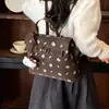Mochila de Gamuza Otoño Gato 2026 Bolsa Escolar para Mujer Viajes Diarios Gran Capacidad Superficie Suave Doble Correa de Hombro Estampado Popular Estilo Nuevo