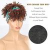 Entrega el mismo día peluca rizada marrón peluca turbante con flequillo cabello envuelto capullos de pelo peluca afro puff