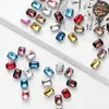 Taladro de Garra Octagonal Rectangular Strass Rectangular Vidrio Rectangular Taladro Cosido a Mano Joyería DIY Ropa Accesorios de Boda Accesorios