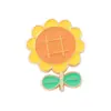 Insígnia de Girassol Mais Vendida da Amazon Íris Crisântemo Flor Mil Vacas Broche de Flor de Rosa Insígnia de Metal