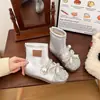 Botas de Felpa para Niñas 2025 Nuevas Botas Cortas de Invierno para Niños Botas de Princesa de Cristal Botas Cálidas de Algodón para Niñas