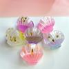 Colgante de cuerda con forma de concha de perla brillante con degradado, hecho a mano, creativo, para bricolaje, con forma de crema y gel para el cabello, material decorativo para carcasa de teléfono móvil.