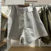 Estilo Japonés 20256 Verano Nuevo Pantalones Cortos de Waffle Elásticos Cómodos para Mujer Pantalones Rectos Casuales Sueltos Al48150