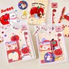 Set de Papelería de Manzana de Dibujos Animados Suministros de Estudio Paquete de Regalo Grande Recuerdo para Estudiantes Regalo de Recompensa para el Día del Niño Regalo Pequeño