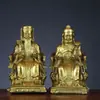 Estatua de dios de la tierra de latón soporte de silla de dragón lingote Ruyi apertura de tienda adoración fortuna decoración artesanías