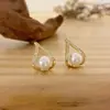 Pendientes de Perla Estilo Francés Retro para Mujer, Pendientes de Borla Camelia con Lazo de Alta Gama, Pendientes de Lujo Ligero, Venta al por Mayor de Fábrica
