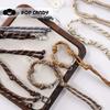 Pulsera tejida a mano con cuerda DIY, cordón para bolso, colgante unisex antipérdida para teléfono móvil, llavero