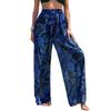Pantalones Rectos Transfronterizos Europeos y Americanos de Amazon Estampado de Hojas Cintura Elástica Malla Secado Rápido Pantalones de Playa para Surf en la Costa