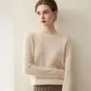 Suéter de cashmere puro 2026 novo inverno feminino gola alta básica malha pulôver, amigável à pele e adequado para sobreposição