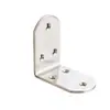Soporte de esquina en forma de L de acero inoxidable, fijación de soporte de ángulo de hierro, conector accesorio de ferretería para muebles de ángulo recto engrosado semicircular