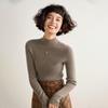 Outono e inverno novo primeira linha prêt-à-porter liquidação gola semi-alta feminina suéter de cashmere slim-fit emagrecedor suéter de cashmere