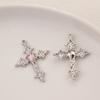 Nuevo Colgante de Aleación Galvanizado Pequeño Fresco Luna Tulipán Cruz DIY Accesorios de Joyería Pulsera Collar W