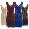 Vestido de Lentejuelas Tejido a Mano con Flecos Explosivos Calidad Amazon Vestido de Película Retro Europeo y Americano de los Años 1920