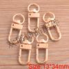 13 * 34 mm 6 colores DIY accesorios de joyería colgante de equipaje llavero vintage llave colgante hebilla de puerta