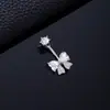 Anel de Umbigo com Zircônia Vendido em Massa Transfronteiriço para Mulheres, Piercing Longo para Umbigo em Formato de Borboleta Flor Coração, Botão de Umbigo Estilo Europeu e Americano