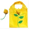 Venda Direta da Fábrica Bolsa de Compras Ecológica com Flor de Rosa Pode Imprimir Logo Dobrável Portátil para Armazenamento Tecido de Poliéster Bolsa Ecológica