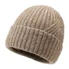 Gorro de punto cálido de invierno transfronterizo para hombres y mujeres, gorro de lana con protección para las orejas, gorro cálido para exteriores con forro de polar, gorro de algodón versátil para parejas
