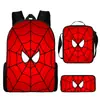 Mochila de liberación rápida transfronteriza de Spider-Man Set de tres piezas Dibujos animados para estudiante de primaria Mochila Escolar Mochila