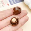8 Resina Artificial Café Sobremesa Chocolate Donuts Pirulitos Bolo com Creme Pingentes Acessórios para Joias DIY