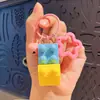 Llavero Colgante de Bloque de Construcción Trapezoidal Descompresor Llavero Creativo para Coche Colgante para Mochila de Estudiante Regalo Venta al por Mayor