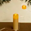 Luz de vela de onda simulada, luz de vela electrónica LED, arreglo de decoración para propuesta y confesión, pequeño adorno de iluminación ambiental