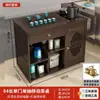 Mesa de Té Móvil, Mesa de Té Pequeña para Balcón, Uso en Casa, Sala de Estar, Carrito de Té con Ruedas, Mesa de Té Kung Fu, Gabinete de Té, Juego de Té con Calentador de Agua Integrado