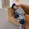 Nueva camiseta de algodón puro de manga larga para niños de otoño, camiseta básica a rayas elegante estilo coreano, sudadera para niños y niñas, top de primavera y otoño