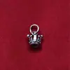 Cuentas colgantes de corona DIY pulsera tejida a mano collar colgante S925 joyería de plata de ley accesorios de plata materiales