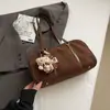 Bolso de axila esmerilado de gran capacidad transfronterizo, bolso Boston vintage, bolso tipo almohada para mujer, bolso de hombro informal moderno para mujer con textura