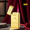Barra de Ouro Personalizada Luxo Ouro Criativo Ultra Fino Indução Inflável À Prova de Vento Gás Isqueiro Supermercado Barraca de Rua Atacado Transfronteiriço