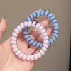 Goma para el pelo de alambre de teléfono con estampado de leopardo retro, alta elasticidad, banda de goma sin marcas para adultos, adecuada para coletas, simple y elegante, no daña el cabello