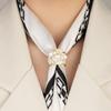 Hebilla para Bufanda de Flor de Té Xiaoxiangshan, Elegante y de Moda Hebilla Cuadrada para Bufanda con Flor de Perla de Agua Dulce, Nueva Hebilla de Esquina Multifuncional