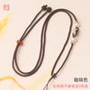 Cordón de cuentas de concha de corona de jade dorado, jade Hetian de alta calidad, collar de tarjeta sin nada, cuerda fina, colgante, cuerda al por mayor