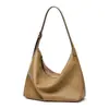 Coleção Outono 2026: Bolsa Hobo Clássica Feita de Couro de Curtimento Vegetal, Grande Capacidade, Bolsa de Ombro, Bolsa Transversal, Bolsa de Braço, Bolsa Feminina de Couro Genuíno