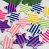 Direto da fábrica de resina listra estrela de cinco pontas cor com furo pingente ornamentos diy handmade chaveiro acessórios material