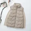 Chal de algodón con relleno de plumón, estilo nuevo 2026, corto, talla grande, para mujer, adecuado para otoño e invierno, diseñado para mujeres de mediana edad y mayores, proporcionando calidez