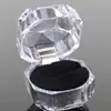 Caja de Embalaje para Joyería Caja Transparente con Tapa para Anillos Caja Acrílica para Aretes Aretes Caja de Almacenamiento de Joyería Caja Exhibidora de Joyería