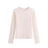 Top de cuello redondo para mujer de otoño e invierno, Ropa interior térmica cálida con forro polar grueso, Camiseta de capa base de una sola pieza