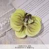 Cabeza de Orquídea Mariposa Pequeña Flor Artificial Falsa DIY Guirnalda Hecha a Mano Boda Ropa Retro Tocado Pasador Accesorios Atrezzo