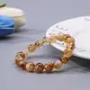 Boting Jewelry 7A Pulsera de Cristal Amarillo Torre Natural Alta Transparencia Hielo Cristal Amarillo Cuerpo Puro Pulsera de Cristal Natural para Mujer Venta al por Mayor