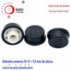 Botão de liga de alumínio direto de fábrica para equipamento de placa de som de transmissão direta da marca diâmetro externo 15-17 núcleo de borracha de 8mm de altura saliente