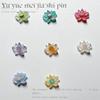 Nuevos accesorios para uñas de flor de loto de doble noche de dos colores, pasador de flor de loto tridimensional luminoso, paquete de materiales para accesorios de bricolaje, al por mayor