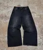 Jeans Rectos Holgados con Diseño de Pedrería Estilo High Street Americano, Estilo Ins de Moda Callejera Único, Nuevo Modelo Transfronterizo de Invierno