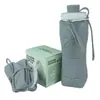 Vaso de Agua Plegable de Silicona Resistente a Altas Temperaturas Transfronterizo Botella de Agua Deportiva Portátil para Viajes al Aire Libre Grado Alimenticio Creativo Retráctil